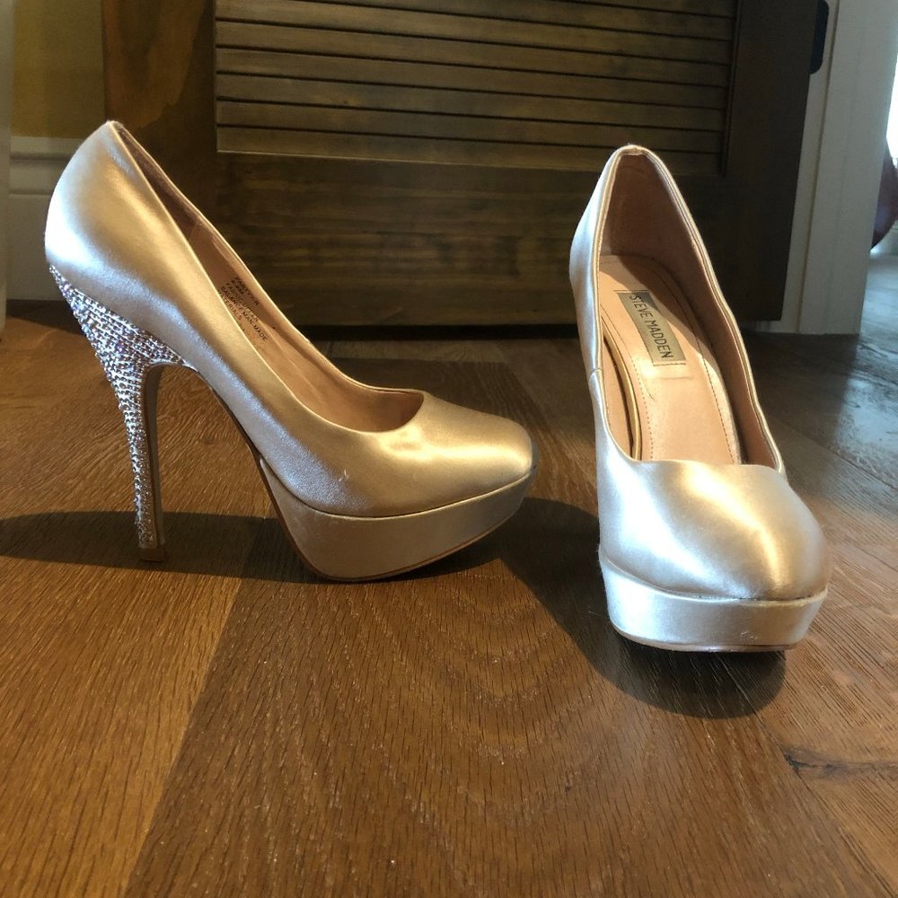 PARTYY-R Steve Madden Heels with Rhinestones